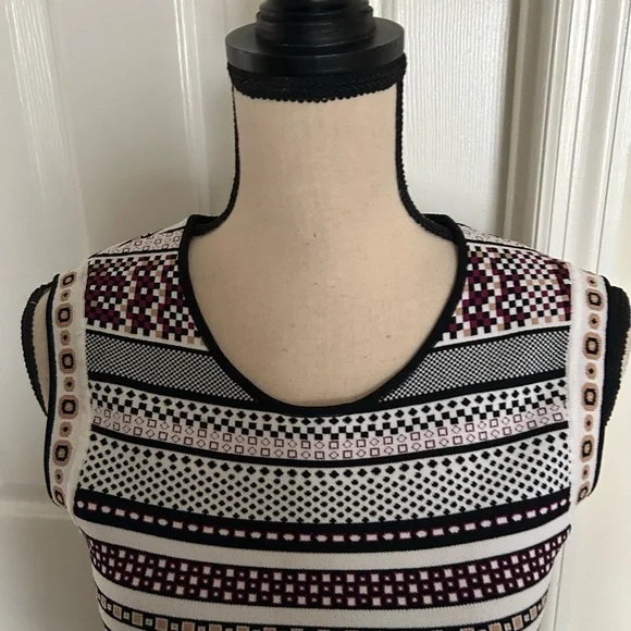 Diane Von Furstenberg Stretchy Eleanor Sleeveless Fit & Flare Jacquard Dress - Picture 5 of 15